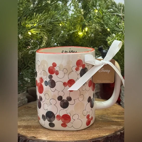 ✨ Brand New w/Tags Rae Dunn Disney enjoy Mug featuring Mickey Mouse Ears ✨ - Picture 2 of 13